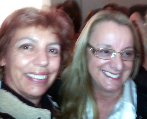 Elizabeth Rossi con la ministra Nilda Garré.