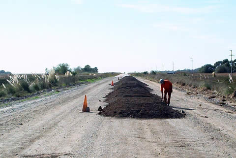 Ruta 70, sin asfaltar