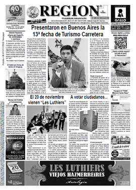 Tapa de Semanario REGION®