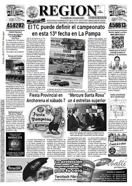 Tapa de Semanario REGION®