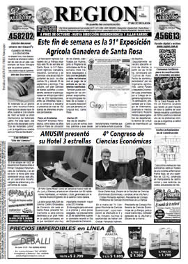 Tapa de Semanario REGION