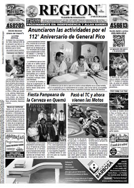 Tapa de Semanario REGION