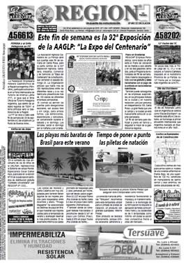 Tapa de Semanario REGION