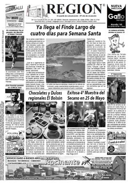 Tapa de Semanario REGION