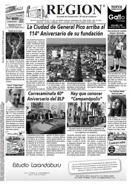 Tapa de Semanario REGION