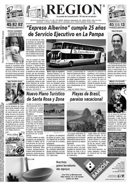 Tapa de Semanario REGION