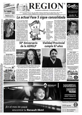 Tapa de Semanario REGION