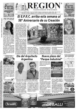 Tapa de Semanario REGION