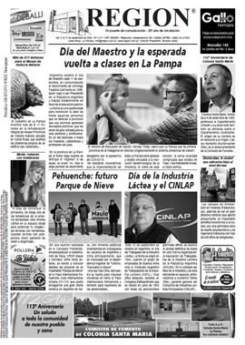 Tapa de Semanario REGION